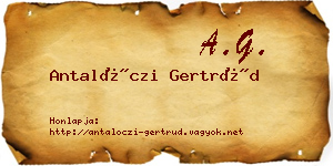 Antalóczi Gertrúd névjegykártya
